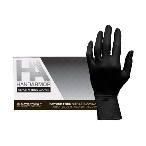 Hand Armor Powder Free Black Nitrile Gloves